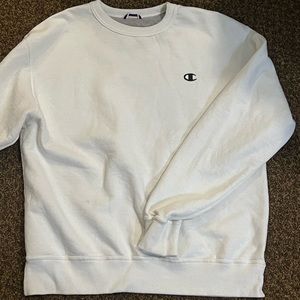 Large white champion crew neck
